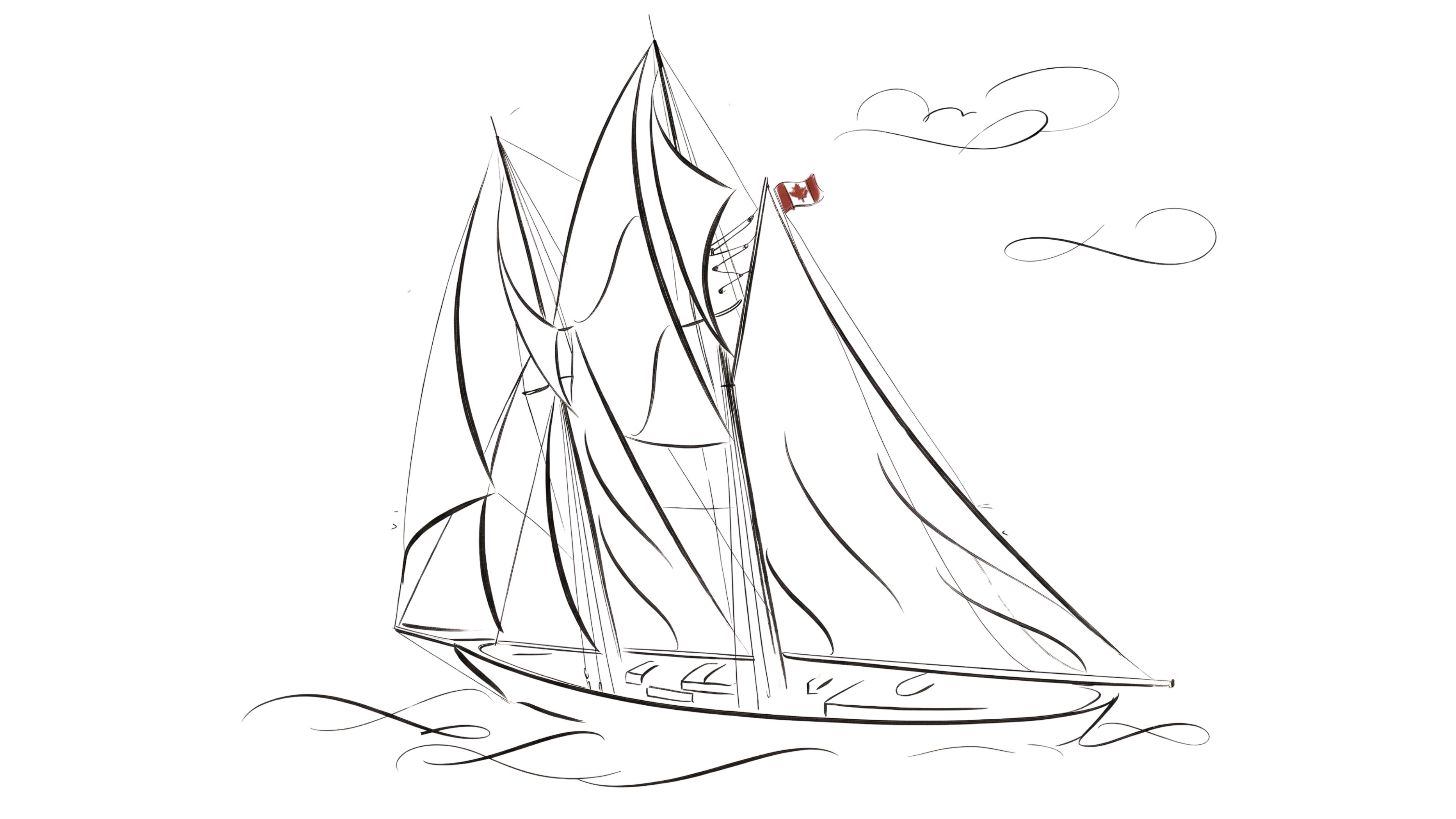 Bluenose schooner, Nova Scotia — illustration